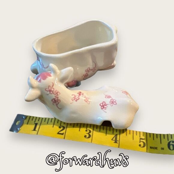 Pink & White Cow Cream & Sugar Set with Lid - Picture 12 of 13